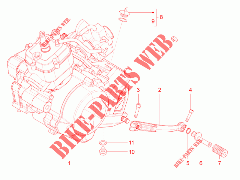 Motore Terminación para Aprilia RS4 50 2T E4 2018