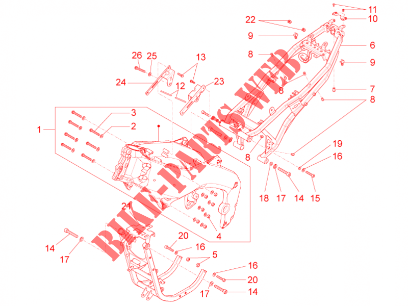 BASTIDOR para Aprilia RS4 125 4T 2014