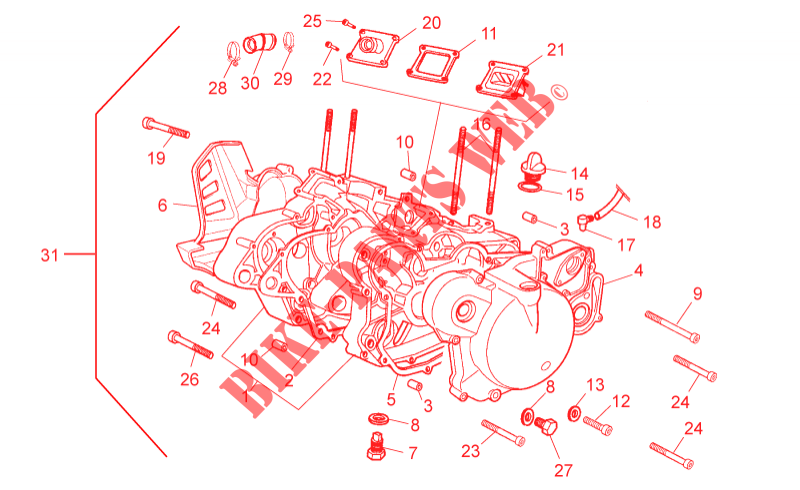 Cárter motor para Aprilia RX 2014