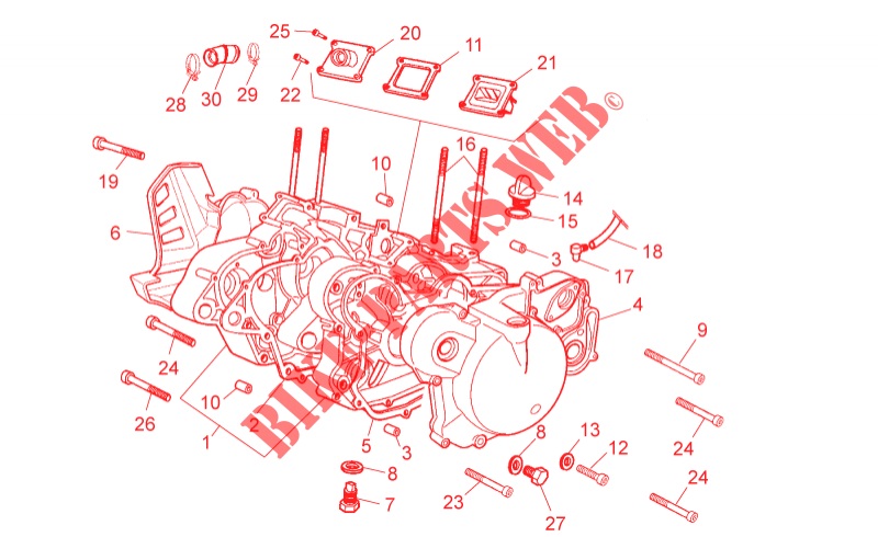Cárter motor para Aprilia RX-SX 2007